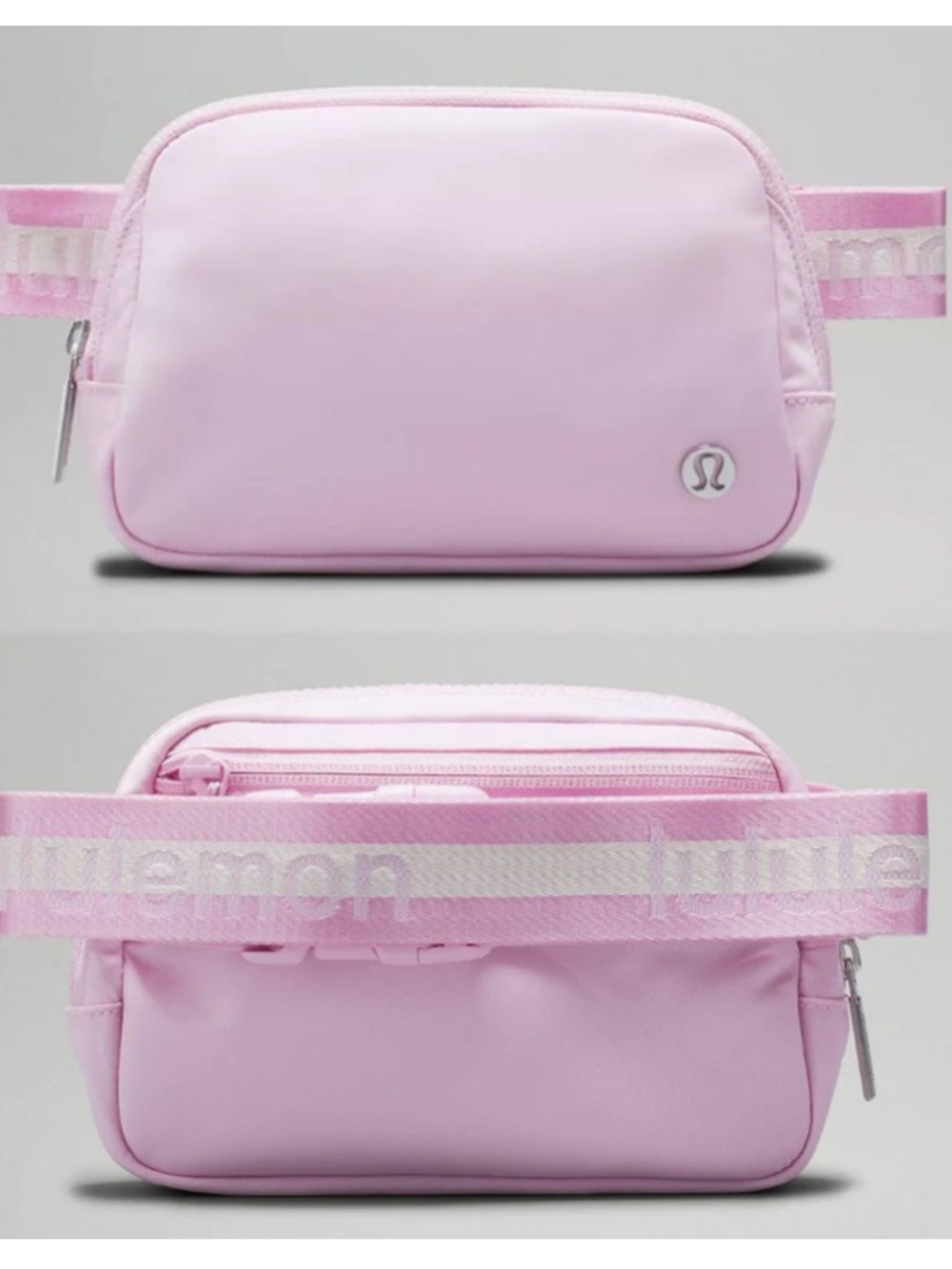 Lululemon Everywhere Pink Belt Bag Crossbody 1L Pink/White